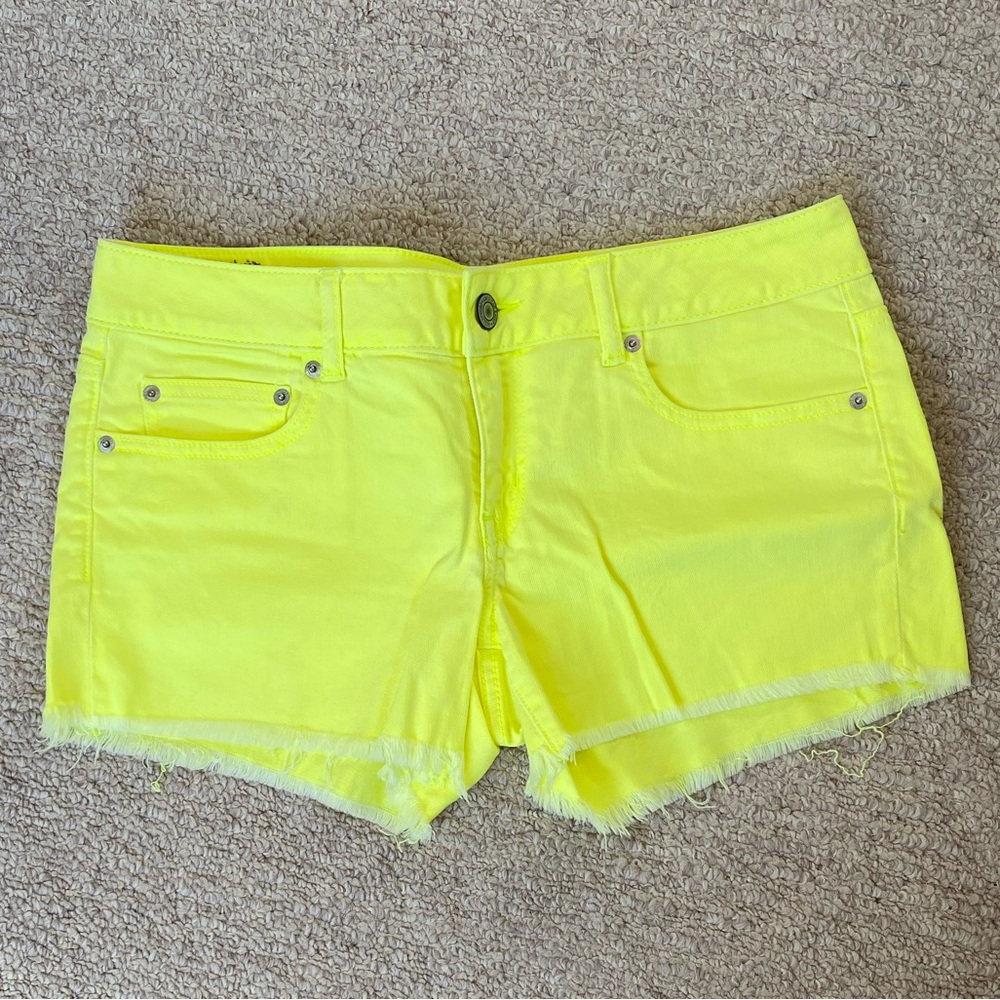 American Eagle Outfitters Bright Yellow Jean Shorts
